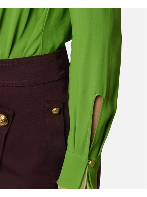 VISCOSE GEORGETTE BODYSUIT ELISABETTA FRANCHI | CB00261E2EV3 aloe